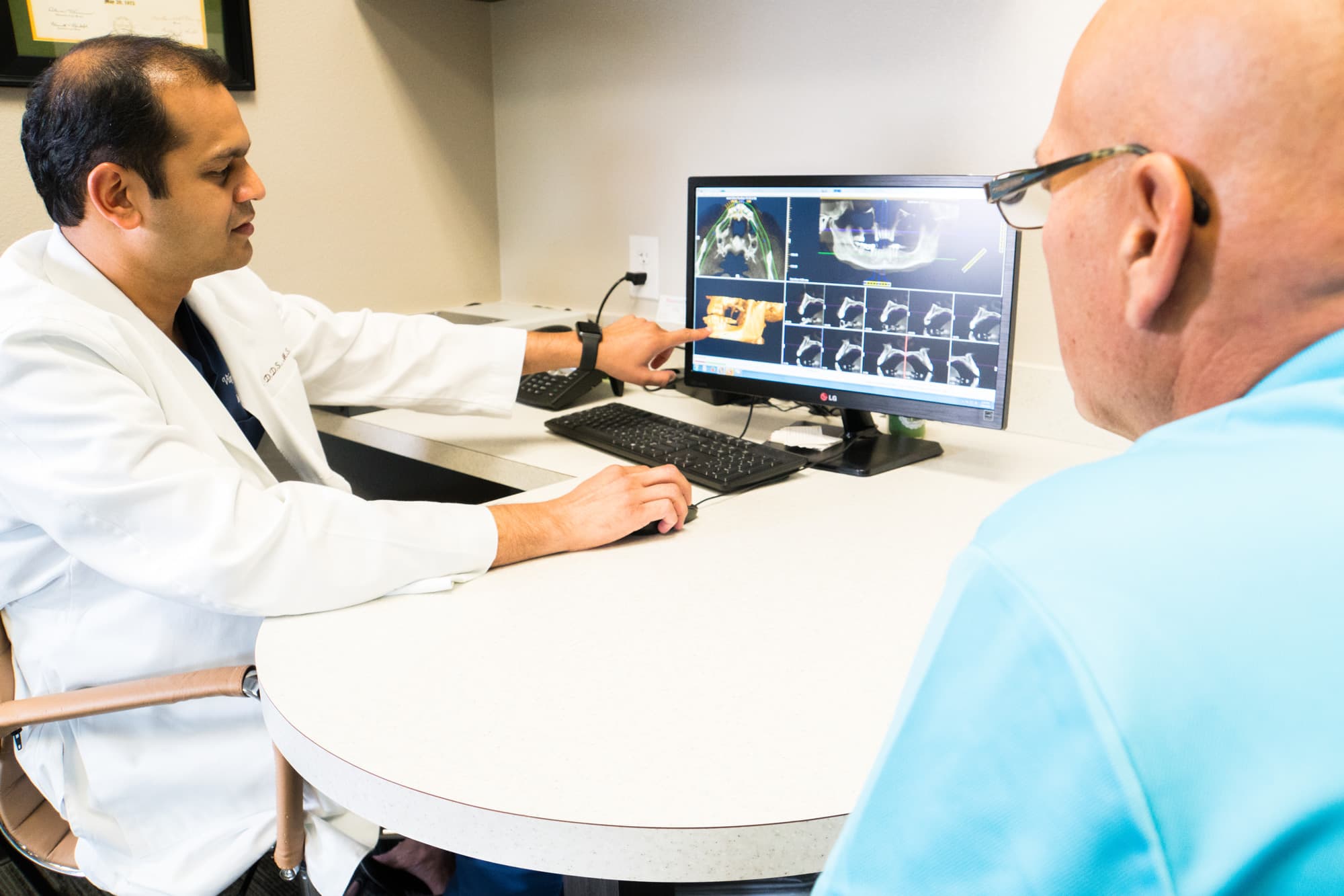 Doctor consulting with patient about treatment options